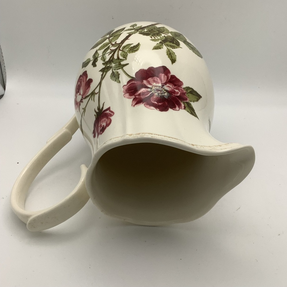 Lenox Accoutrements Pitcher with Red and Green Floral Design - Picture 9 of 14